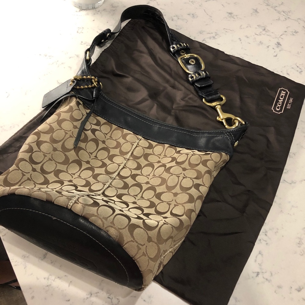 Coach bucket bag with buckle detail